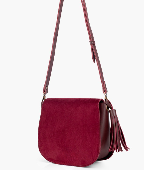 Maroon valvet Handbag For Girls 607