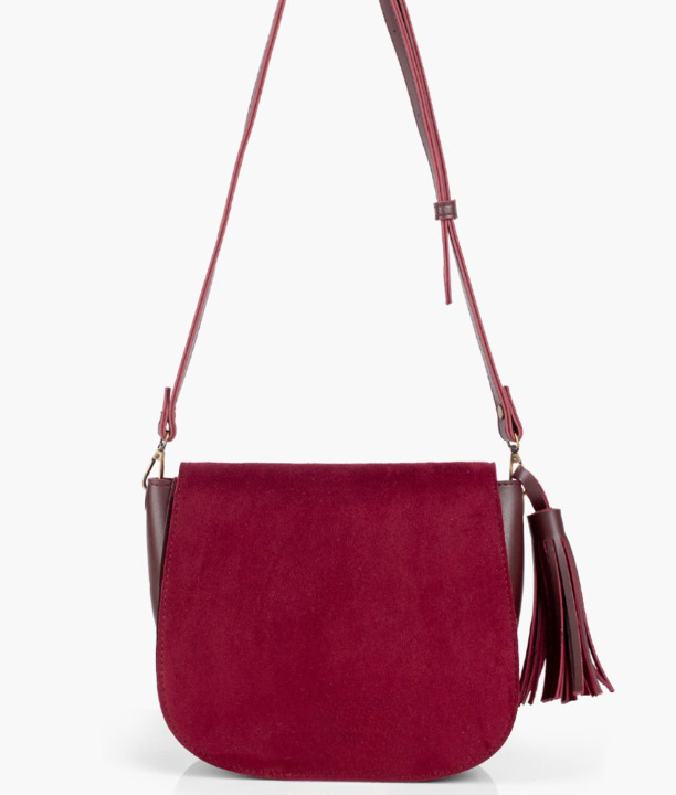 Maroon valvet Handbag For Girls 607