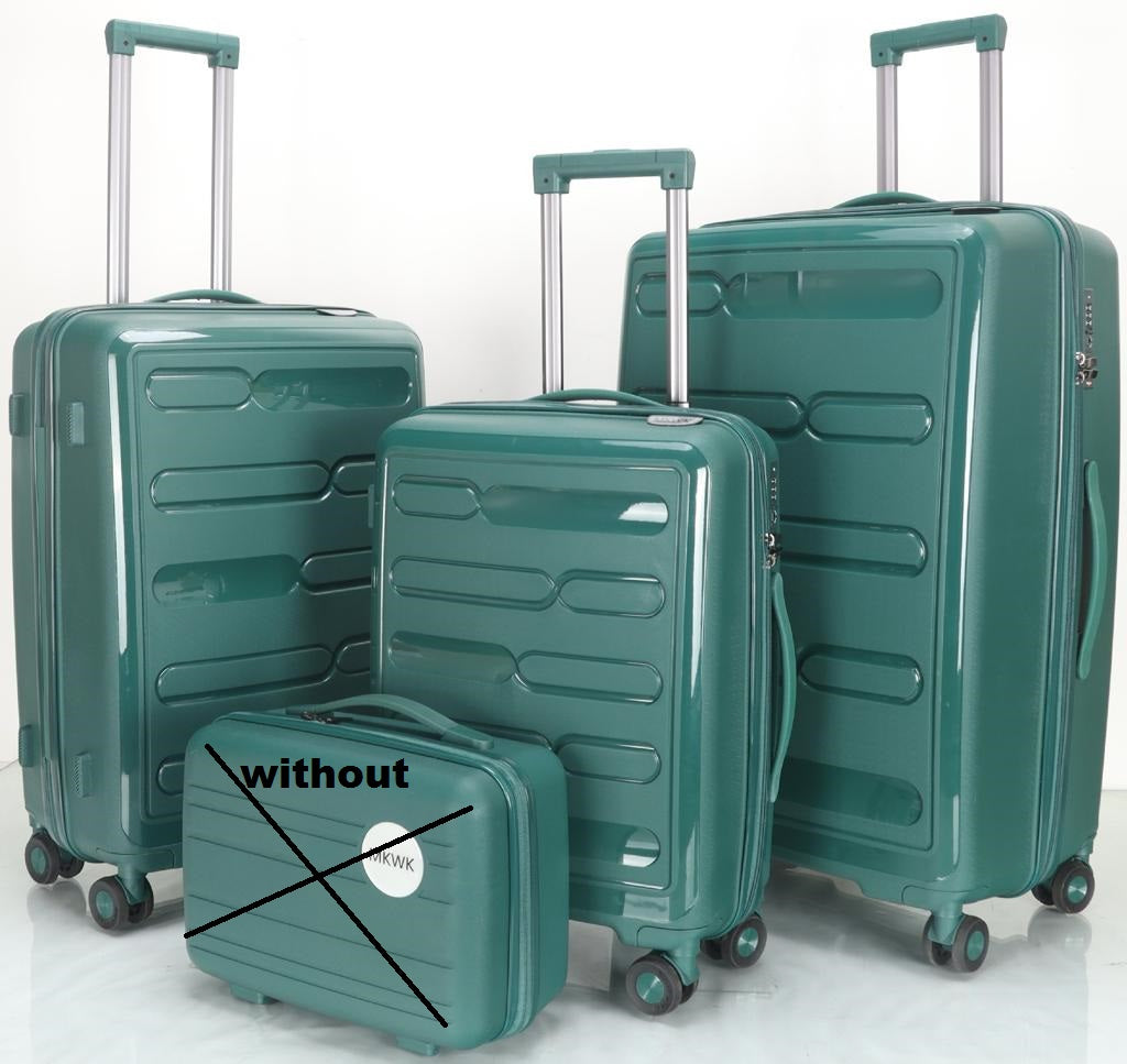 Green Goby London Carry-On Luggage Suitcase 3Pcs Sets On Wheels Oxford Luggage 3007