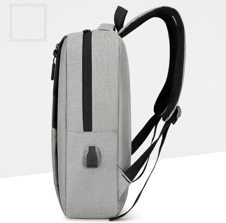 Grey Men & Women bookbag USB Charger 4213