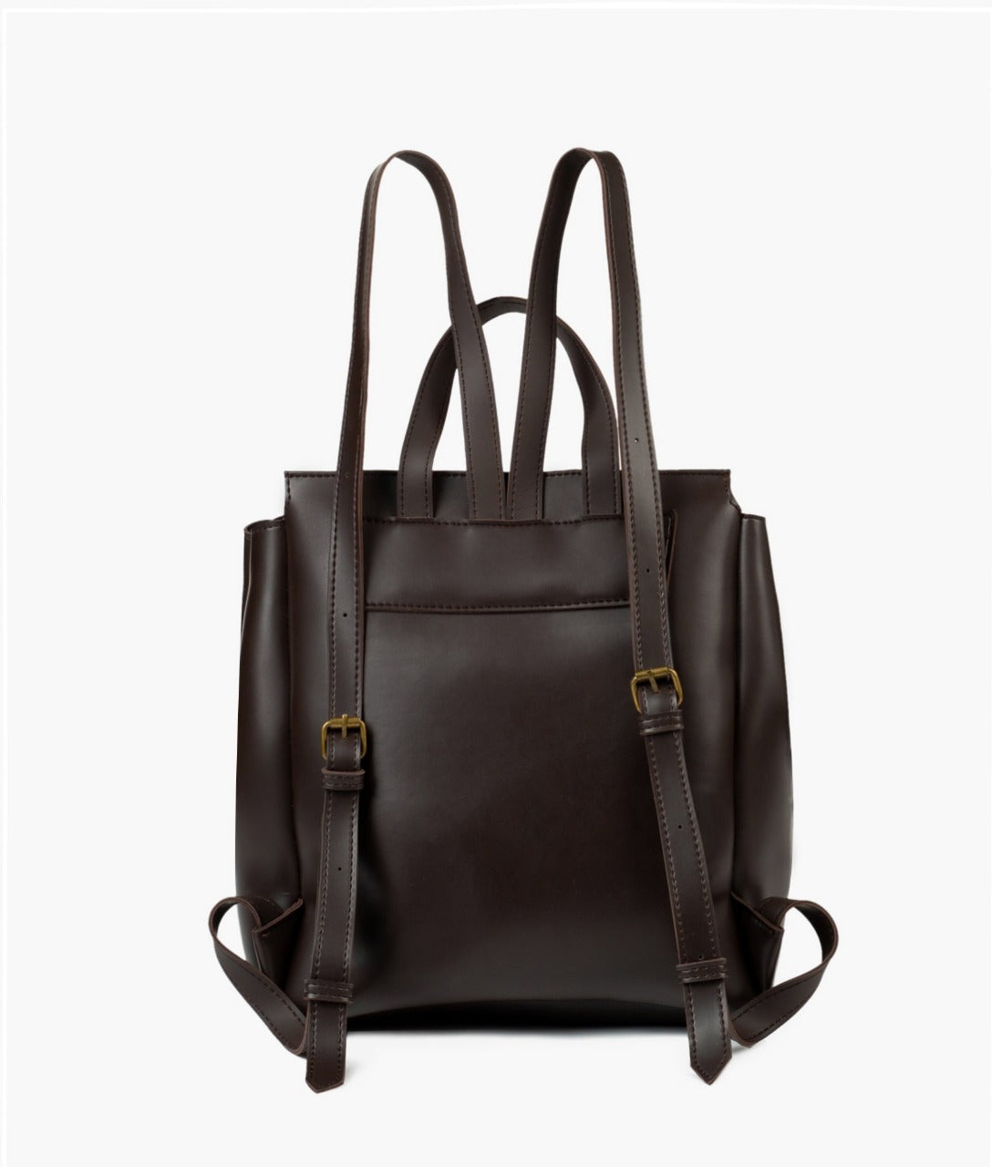 Brown Women Leather Backpacks 557