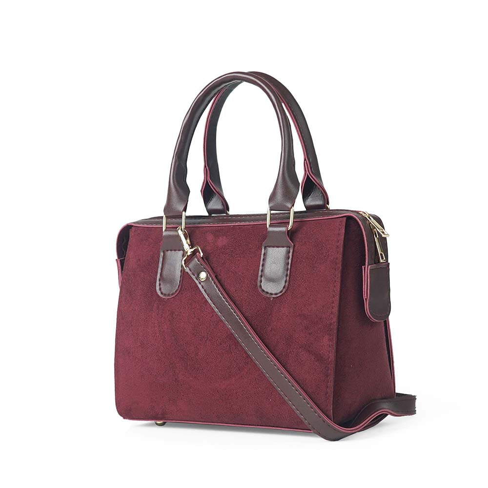 Maroon valvet Handbag For Girls 609