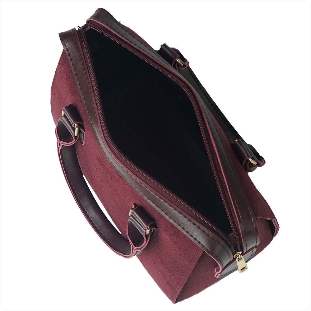 Maroon valvet Handbag For Girls 609