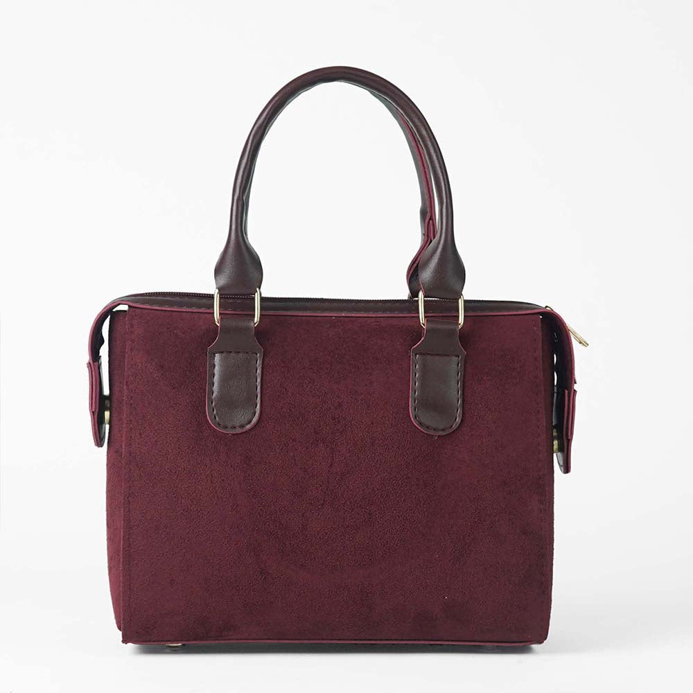 Maroon valvet Handbag For Girls 609