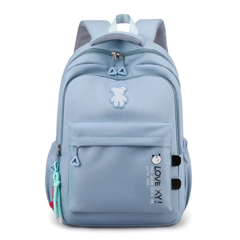 Blue Student Schoolbag Junior High School Boys and Girls Backpack 1688-12