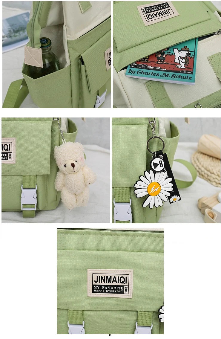 Kawaii 4 Pcs Set Baby Nappy Changing Bag HB14