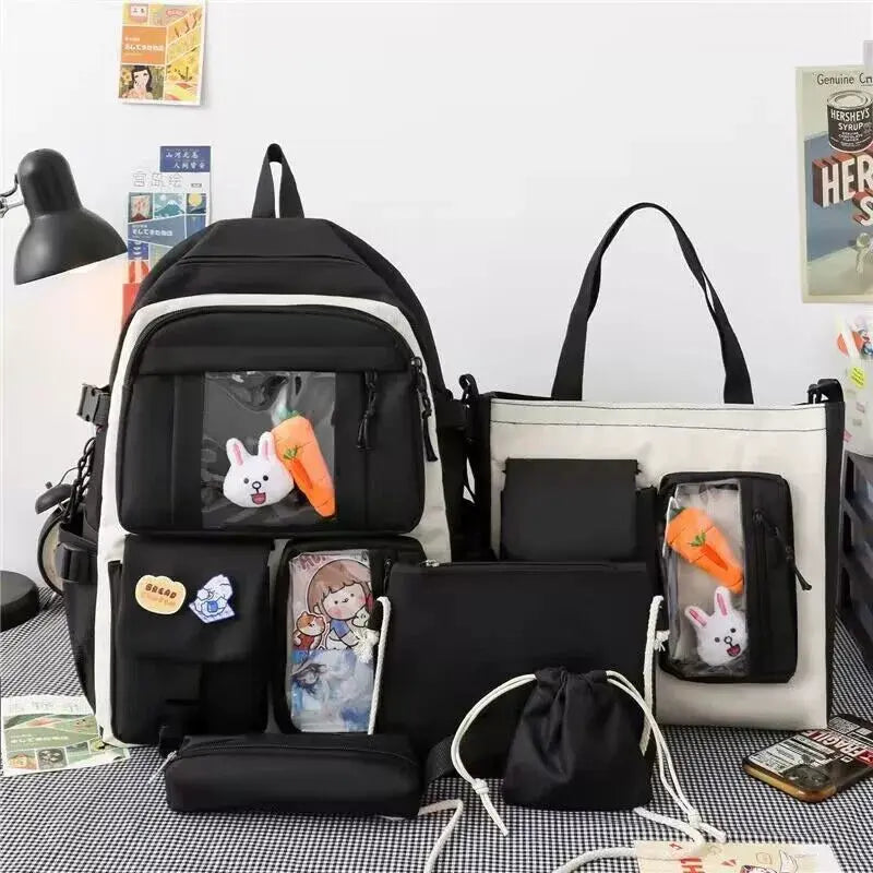 5 pcs Bunny Bag Travel Multifunctional Large Capacity Canvas Bag 978