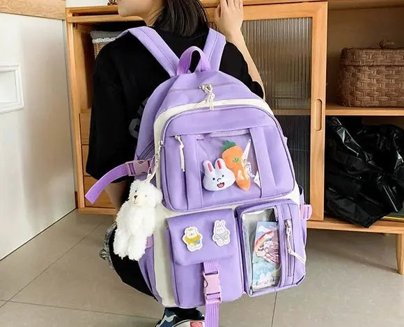 5 pcs Bunny Bag Travel Multifunctional Large Capacity Canvas Bag 978