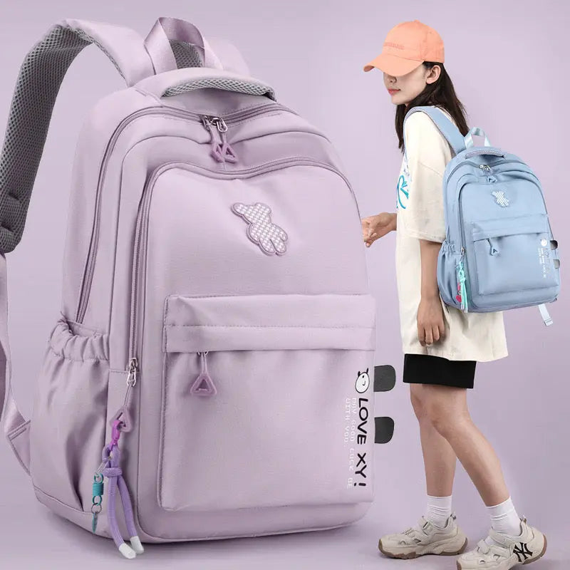 Blue Student Schoolbag Junior High School Boys and Girls Backpack 1688-12