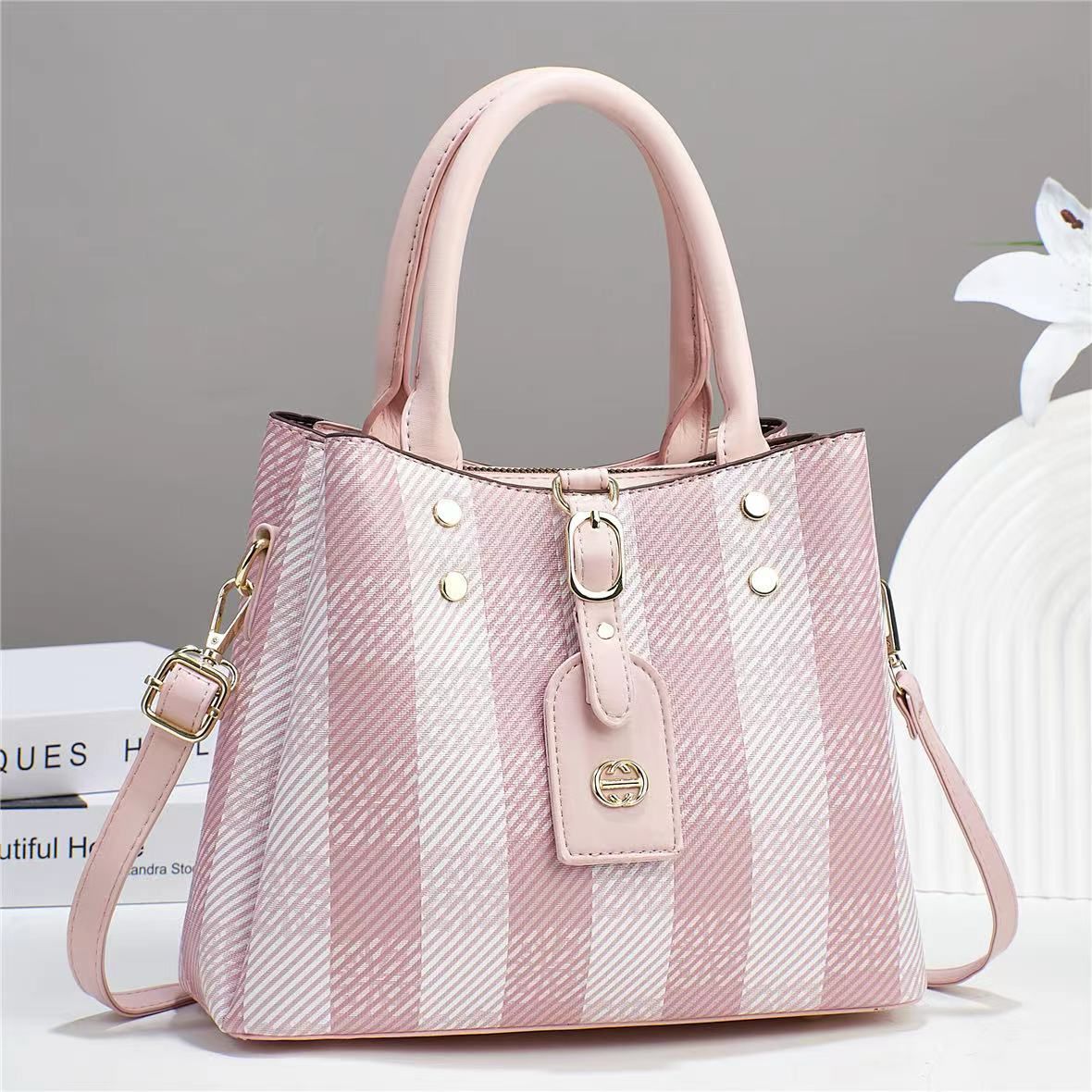 Pink Check Handbag Sale For Girls