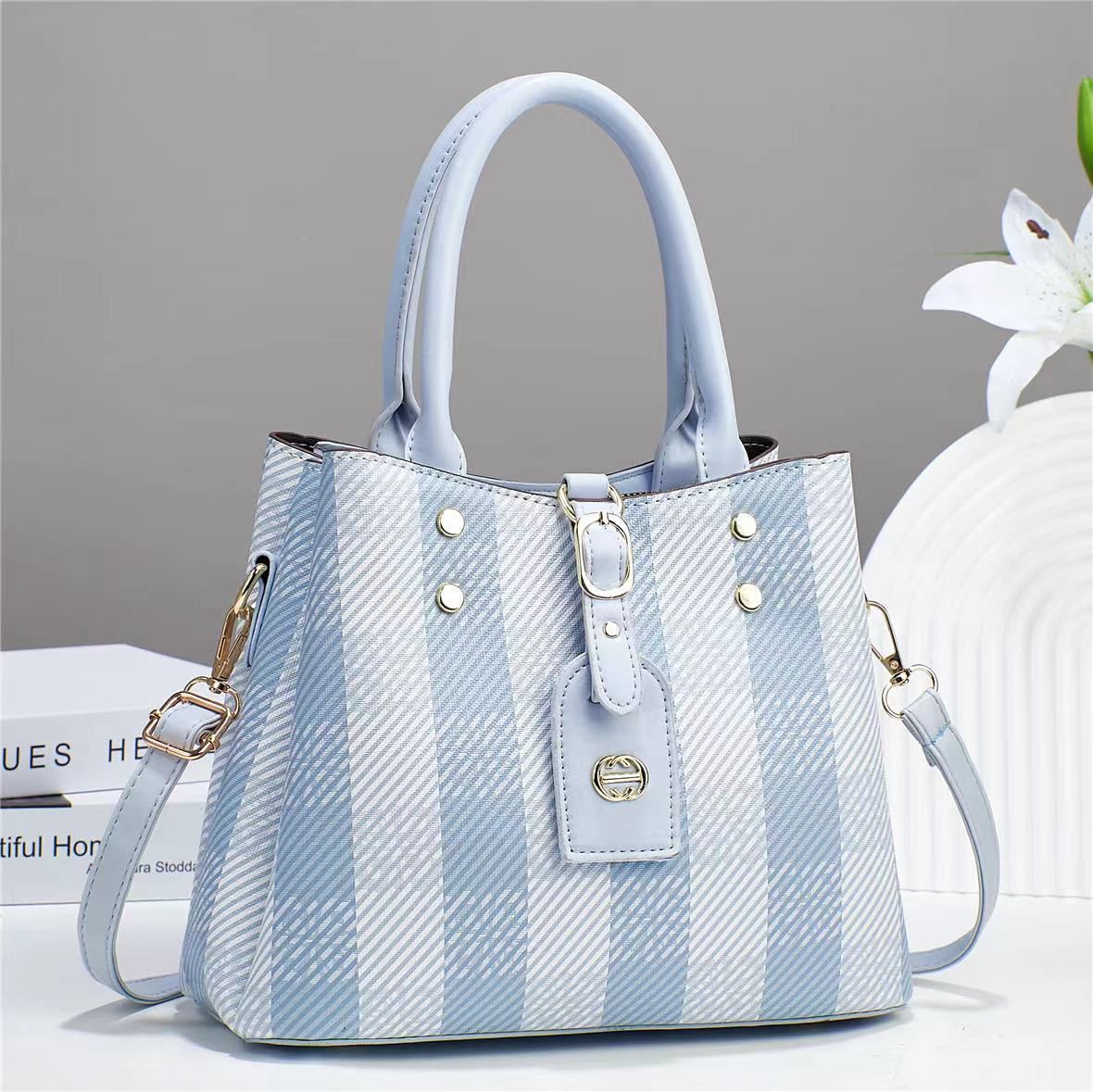 Blue Check Handbag Sale For Girls