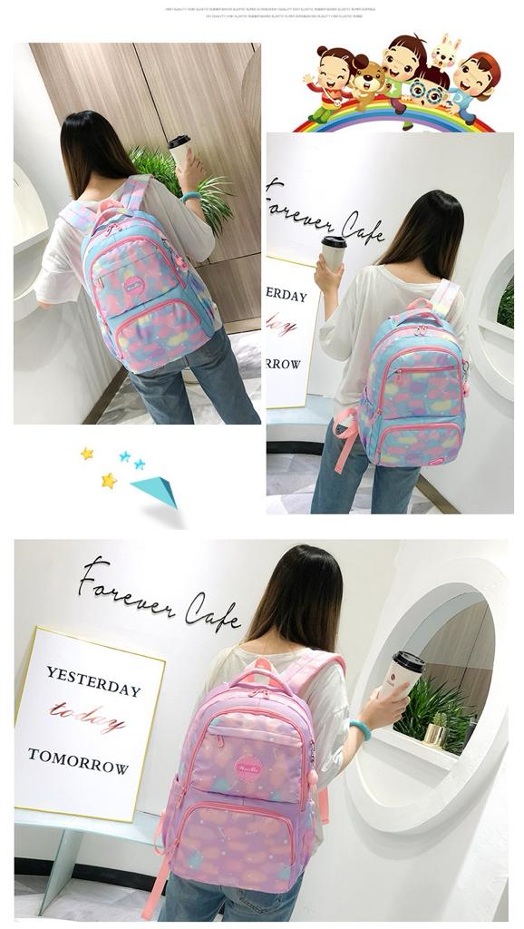 Pink Simple School College Bag 4226