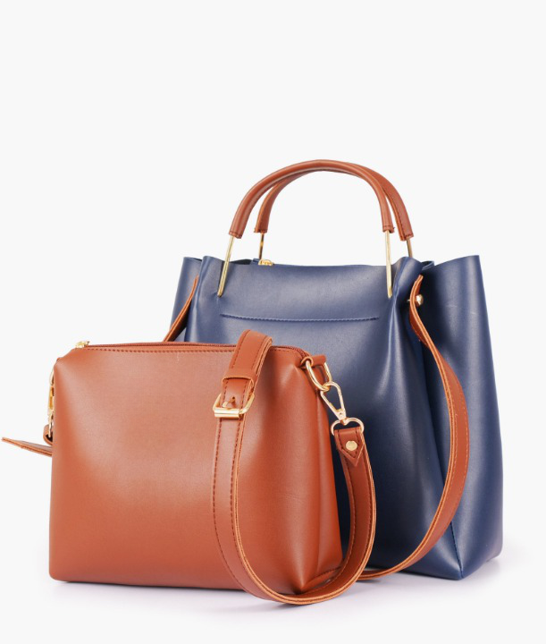 Blue 2 in 1 Ladies Tote Bag 8850-12