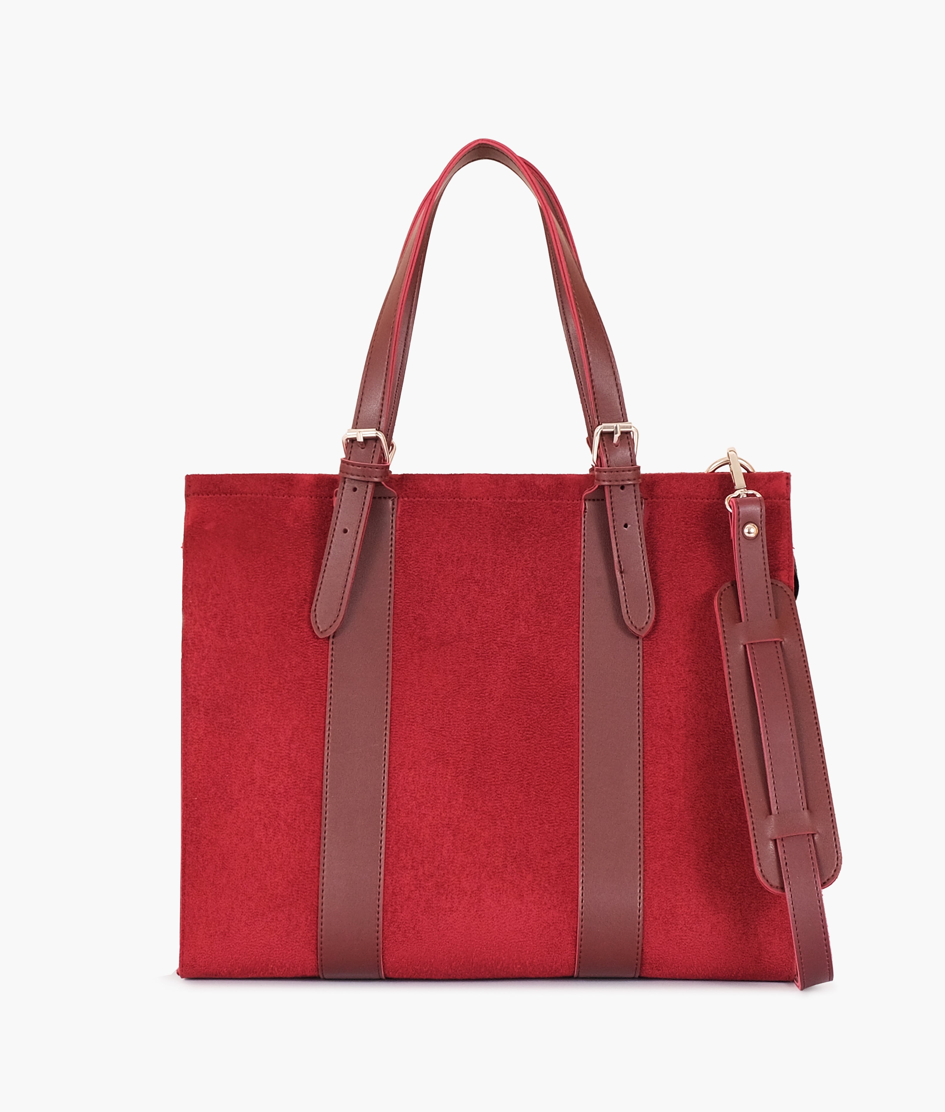 Maroon Suede Laptop Bag With Sleeve 612